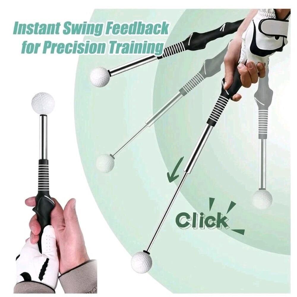 Golf Swing Training Aid Retractable Portable Click Feedback Right-Handed - Picture 4 of 8
